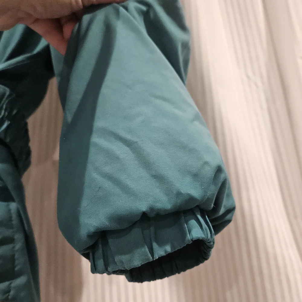Vintage Obermeyer Girls (8) Teal Snowsuit with Red Embroidery
